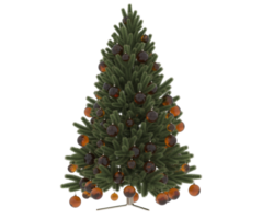 Natal árvore isolado em fundo. 3d Renderização - ilustração png