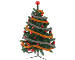 Christmas tree isolated on background. 3d rendering - illustration png