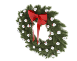 Kerstmis krans geïsoleerd Aan achtergrond. 3d renderen - illustratie png