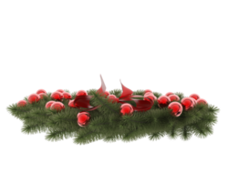 Christmas wreath isolated on background. 3d rendering - illustration png