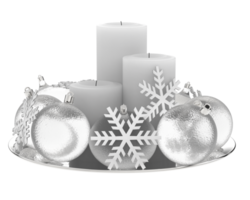 Christmas table decoration isolated on background. 3d rendering - illustration png