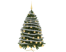 Christmas tree isolated on background. 3d rendering - illustration png