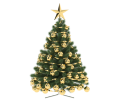 Christmas tree isolated on background. 3d rendering - illustration png