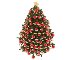 Navidad árbol aislado en antecedentes. 3d representación - ilustración png