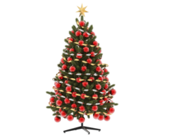 Christmas tree isolated on background. 3d rendering - illustration png