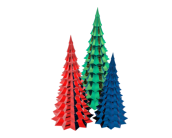 Kerstmis boom geïsoleerd Aan achtergrond. 3d renderen - illustratie png