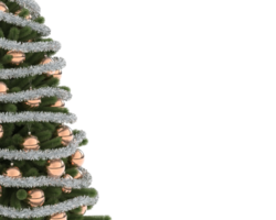 Natal árvore isolado em fundo. 3d Renderização - ilustração png