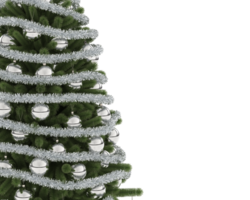 Christmas tree isolated on background. 3d rendering - illustration png