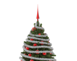 Natale albero isolato su sfondo. 3d interpretazione - illustrazione png