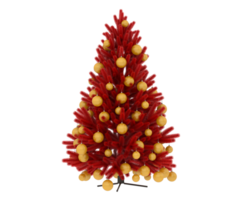 Natale albero isolato su sfondo. 3d interpretazione - illustrazione png