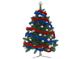 Christmas tree isolated on background. 3d rendering - illustration png