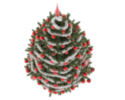 Christmas tree isolated on background. 3d rendering - illustration png