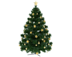 Natale albero isolato su sfondo. 3d interpretazione - illustrazione png