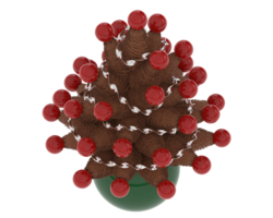 Christmas table decoration isolated on background. 3d rendering - illustration png