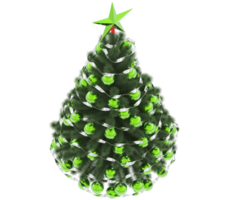 Natale albero isolato su sfondo. 3d interpretazione - illustrazione png