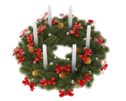 Christmas table decoration isolated on background. 3d rendering - illustration png