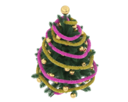 Christmas tree isolated on background. 3d rendering - illustration png