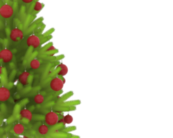 Natale albero isolato su sfondo. 3d interpretazione - illustrazione png