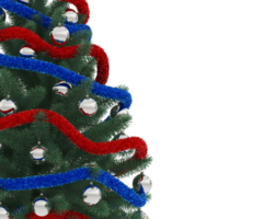 jul träd isolerat på bakgrund. 3d tolkning - illustration png
