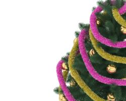 Christmas tree isolated on background. 3d rendering - illustration png