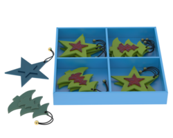 Christmas table decoration isolated on background. 3d rendering - illustration png
