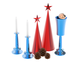 Christmas table decoration isolated on background. 3d rendering - illustration png