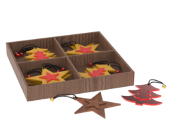 Kerstmis tafel decoratie geïsoleerd Aan achtergrond. 3d renderen - illustratie png