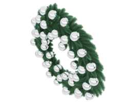 Christmas wreath isolated on background. 3d rendering - illustration png