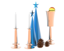 Christmas table decoration isolated on background. 3d rendering - illustration png