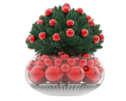 Natale tavolo decorazione isolato su sfondo. 3d interpretazione - illustrazione png