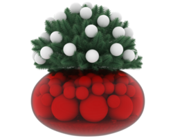 Christmas table decoration isolated on background. 3d rendering - illustration png