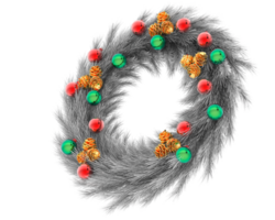 Christmas wreath isolated on background. 3d rendering - illustration png