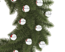 Kerstmis krans geïsoleerd Aan achtergrond. 3d renderen - illustratie png