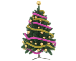 Christmas tree isolated on background. 3d rendering - illustration png