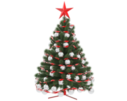 Christmas tree isolated on background. 3d rendering - illustration png