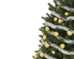 Christmas tree isolated on background. 3d rendering - illustration png