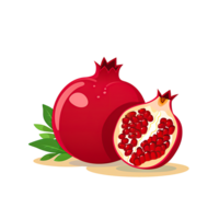 AI generated Fresh Juicy Pomegranate Ripe Red Fruit, Healthy Antioxidant Rich Seeds png