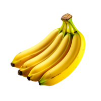 ai généré mûr et juteux Frais tropical banane - nutritif petit déjeuner pour énergie et santé png