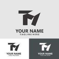 Minimalist TM, Letter Logo, simple and Luxury Icon Vector business identity design Template