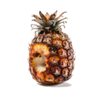 ai gegenereerd vervallen verrot ananas symbool van voedsel verspilling ongezond aan het eten gewoonten png