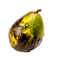 ai gegenereerd verval van voedingswaarde essence verrot avocado betekenend ongezond aan het eten en voedsel afval, generatief ai png