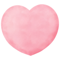 Pink heart watercolor clip art png