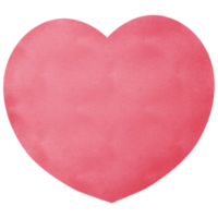 Red heart watercolor clip art png