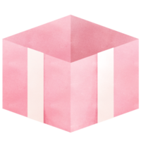 Pink gift box Empty box Watercolor Clip art png