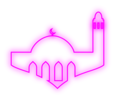 islamico neon moschea png