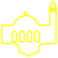 Islamitisch neon moskee png