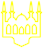 islámico neón mezquita png