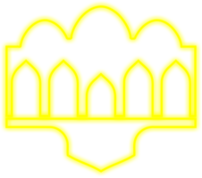 islámico neón mezquita png