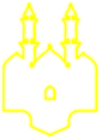 islámico neón mezquita png