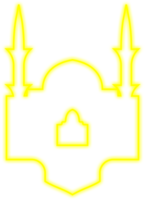 islámico neón mezquita png